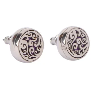 Essential Oil Diffuser Stud Earrings Essential Oil Mini Aromatherapy Stud Earrings for Women Aromatherapy Jewelry Unique Gifts (EH290-5) - product information 2