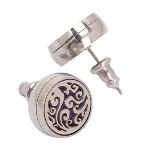 Essential Oil Diffuser Stud Earrings Essential Oil Mini Aromatherapy Stud Earrings for Women Aromatherapy Jewelry Unique Gifts (EH290-5) - product information 3