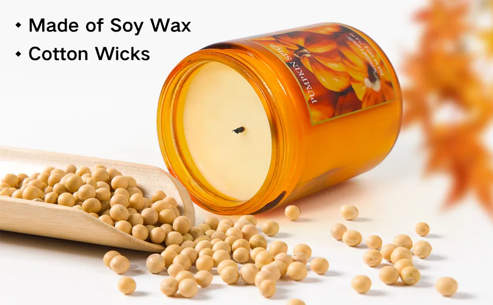 Scented Candle Aromatherapy Candle Gift Set for Halloween Handmade Soy Wax Candle Set Pumpkin Pie Scented Candle (200 g Pumpkin Pie) - product information 3