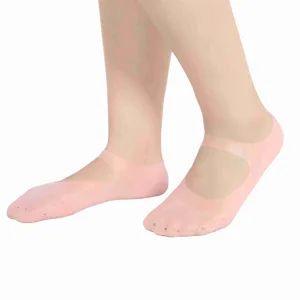 Silicone Socks 1 Pair Foot Anti Cracking Protector Foot Care Tool Prevention Socks (M) Roseate M - product information 6