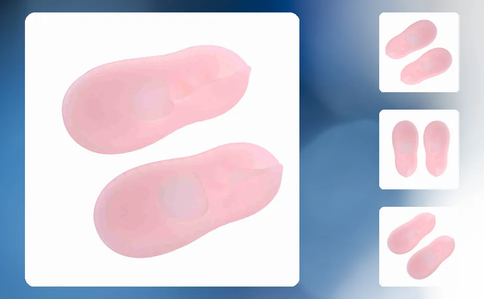 Silicone Socks 1 Pair Foot Anti Cracking Protector Foot Care Tool Prevention Socks (M) Roseate M - JM12848-02-1