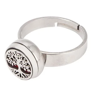Essential Oil Diffuser Rings for Women Stainless Steel Rings for Girls Portable Aesthetic Jewelry Aromatherapy Diffusers Ring (R36-3) - product information 2