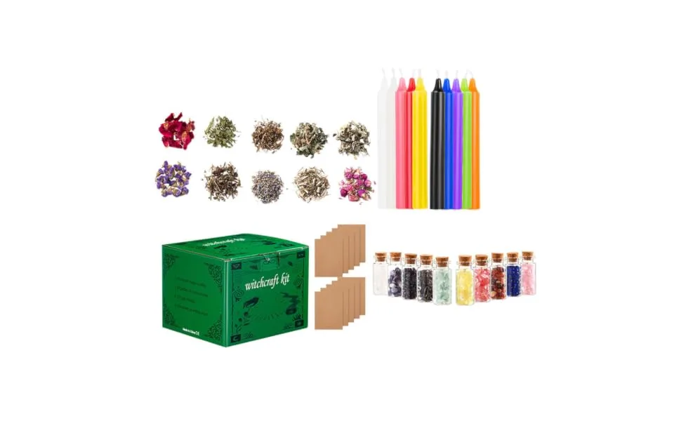 1 Set Witchcraft Candle Starter Witch Kit Witchcraft Mini Crystals Witchcraft Crystals Experienced Witch Accessory Rituals Wax Relaxing Bath Dried Flower Witch Tool - product information 2
