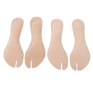 Flip Flop Cushion Insoles Soft Shockproof PU Leather Adhesive Pads for Flat Sandals High Heels 2 Pairs (s) - 1411240113211-3
