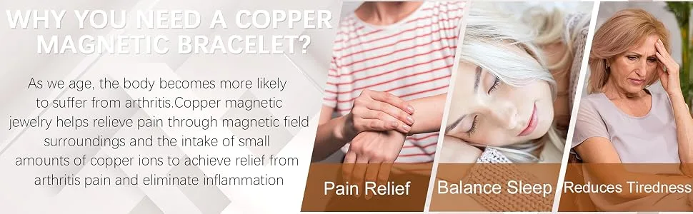 MagVIVACE Copper Magnetic Anklet for Women for Arthritis and Joint Magnetic Bracelet with Magnets (Copper) - product information 2