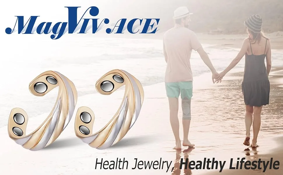 MagVIVACE Pure Copper Ring for Women Magnetic Rings with 3500 Gauss Magnet - product information 1