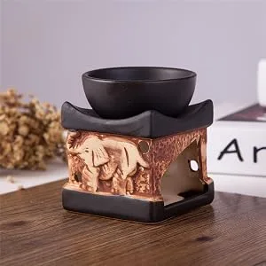 Feng Shui Zen Ceramic Essential Oil Burner Diffuser Tea Light Holder Great For Home Decoration & Aromatherapy OLBA095 - oil burner