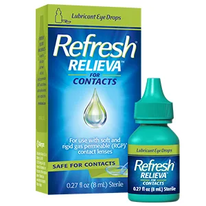 Refresh Relieva for Contacts Lubricant Eye Drops, 0.27 Fl Oz Sterile - Refresh Relieva for Contacts for use with soft and rigid gas permeable (RGP) contact lenses