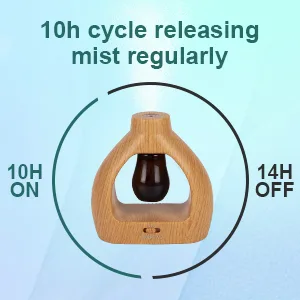 HAPPTWS Waterless Essentil Oil Diffuser Set - Cordless Diffuser 3 Timer Settings Battery Operated for Bedroom Yoga Studio Bathroom Pet Room Yellow - product information 4