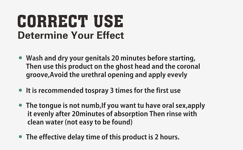 Delay Spray for Men Effectively Extends Men's Time and Enhances Comfort 0.16 fl oz 50 Pumps - Delay Spray for Men