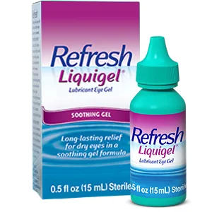 Refresh Liquigel Lubricant Eye Gel, 2 Bottles 0.5 Fl Oz (15mL) Each Sterile (30mL) 0.5 Fl Oz (Pack of 2) - liquigel