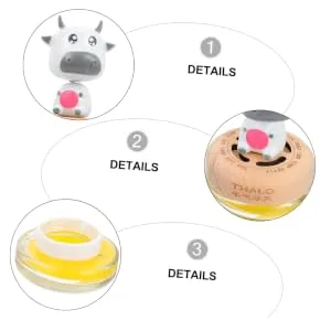 Healifty 1pc Car Aromatherapy Ornaments Car Aromatherapy Decor Home Solid Balm Home Perfume Balm Decor Car Solid Balm Light Fragrance Aromatherapy Car Perfume Holder Desktop Decor Car Balm - product information 4