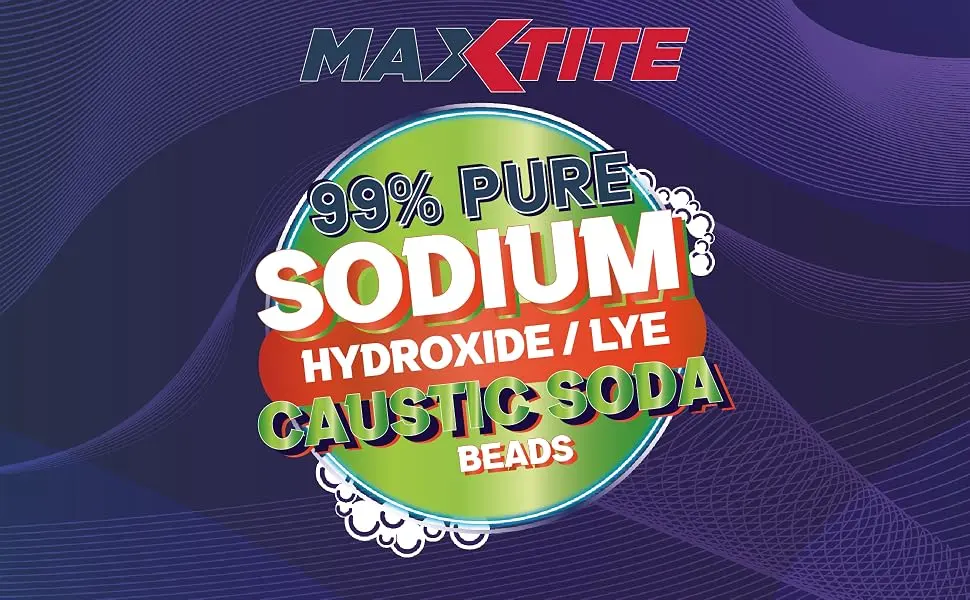 MaxTite Caustic Soda Beads 99% Pure (16) - Maxtite caustic soda beads also known as sodium hydroxide or lye