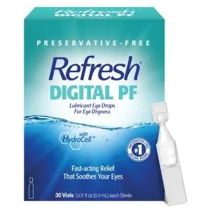 Refresh Digital PF Lubricant Eye Drops, Preservative-Free, 0.01 Fl Oz Single-Use Containers, 30 Count (Pack of 1) - Refresh Digital PF