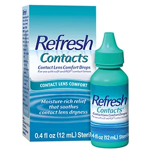 Refresh Contacts, Eye Drops, Contact Lens Comfort,Blue 0.4 Fl Oz Sterile - refresh contacts