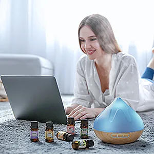 Aroma Diffiser with Essential Oils Set 500 ML Essential Oil Diffuser with Remote Control Humidifier with 14 Color Lights for Large Room 4 Timer Setting Auto Shut-Off - product information 10