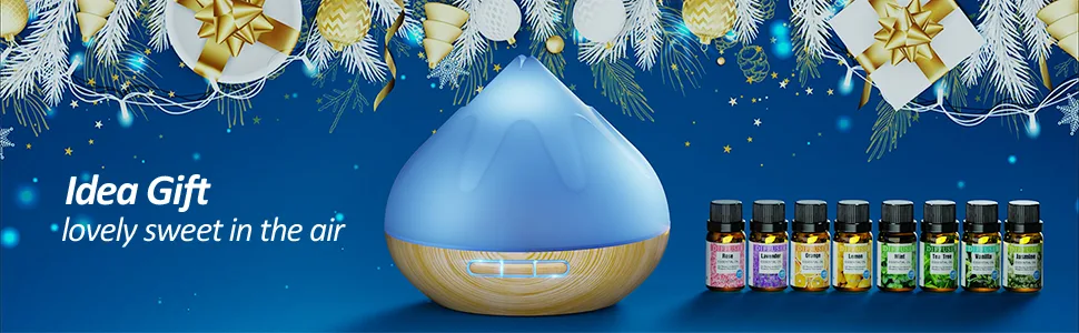 Aroma Diffiser with Essential Oils Set 500 ML Essential Oil Diffuser with Remote Control Humidifier with 14 Color Lights for Large Room 4 Timer Setting Auto Shut-Off - product information 11