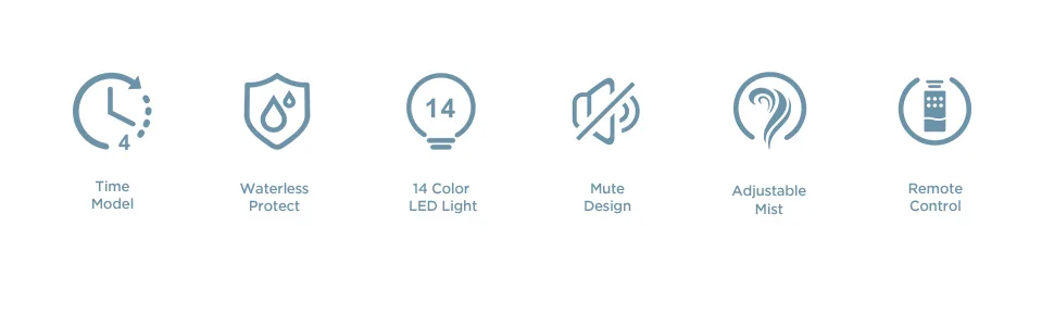Aroma Diffiser with Essential Oils Set 500 ML Essential Oil Diffuser with Remote Control Humidifier with 14 Color Lights for Large Room 4 Timer Setting Auto Shut-Off - product information 2