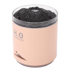 Essential Oil Diffuser Large acity Colorful Volcano Appearance Night Light Aromatherapy Oil Humidity Diffuser (Pink) - 3113230321112-3