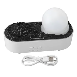 Aromatherapy Diffuser Volcano Aromatherapy Essential Oil Diffuser 200ML Humidifier Night Light 2 Mist Mosdes 3 Light Colors 2H 4H 6H Timer for Home White - 3113240151511-2