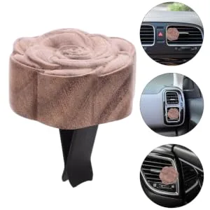 VOSAREA Aromatherapy Woodware Car Diffuser Perfume Diffuser Home Essential Oil Diffuser Aroma Diffuse Wood Car Wood Diffuser Perfume Diffuse Wood Magnet Office Household Wooden Decoration As Shown 4.40X4.40X1.80CM - product information 5