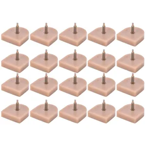 10 Pairs High Heel Tips Replacement Shoes Heel Dowel Shoe Repair Accessories (613 beige 19 * 20.5) - product information 2