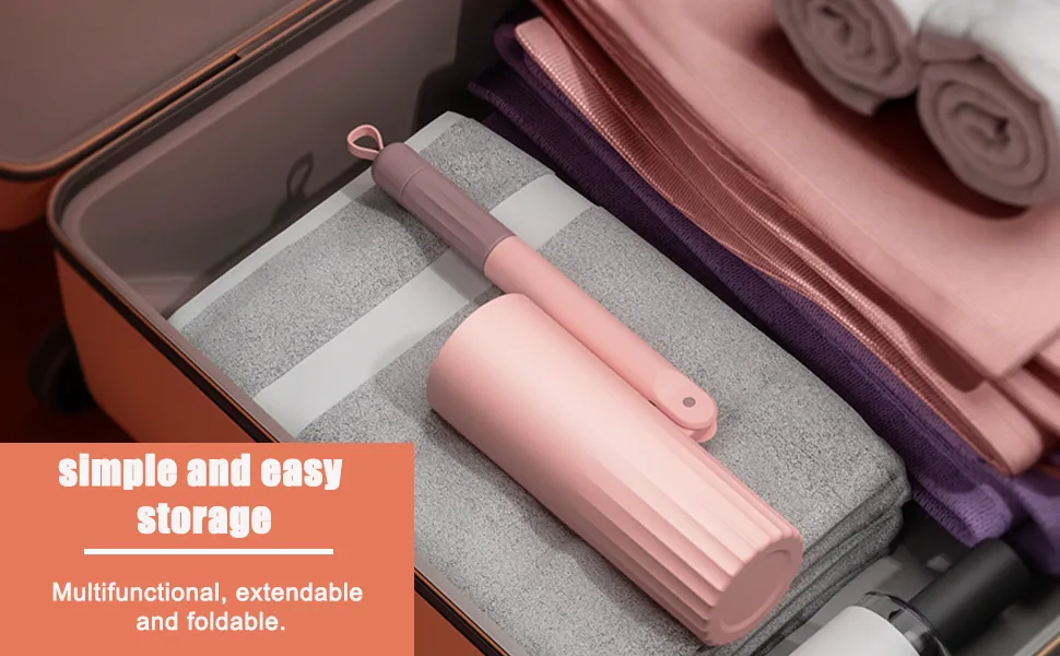 Extendable Long Lint Roller with Dust-Proof Cover Includes 3 Refills 180 Sheets for Furniture Clothes Floor Carpet Curtains (Pink:Full Scene Applicable Version) - product information 3