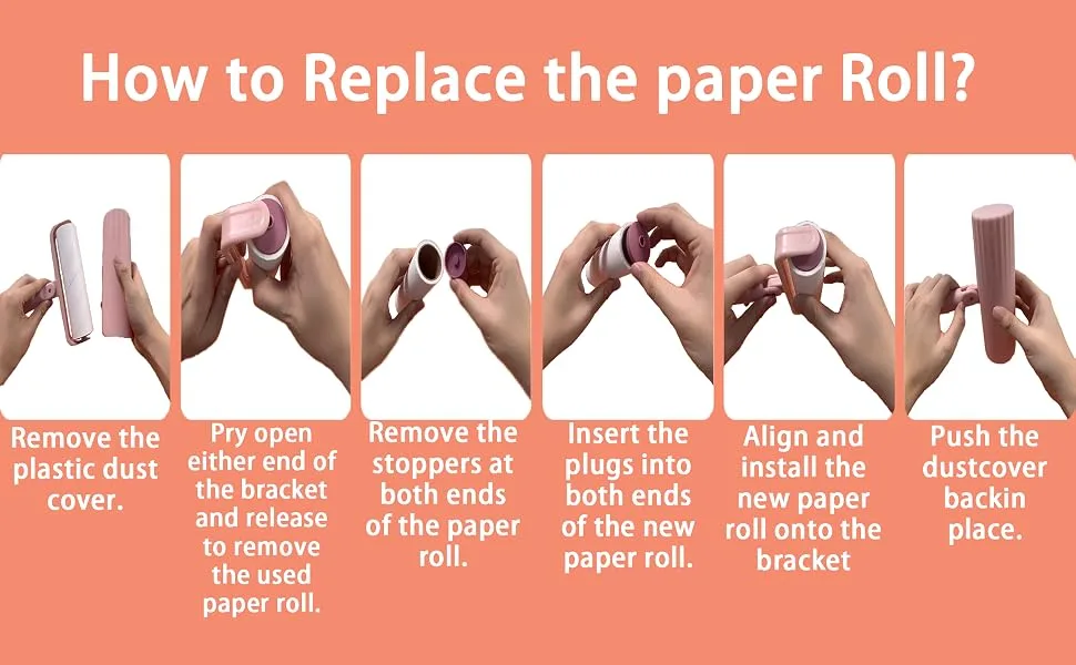 Extendable Long Lint Roller with Dust-Proof Cover Includes 3 Refills 180 Sheets for Furniture Clothes Floor Carpet Curtains (Pink:Full Scene Applicable Version) - product information 5