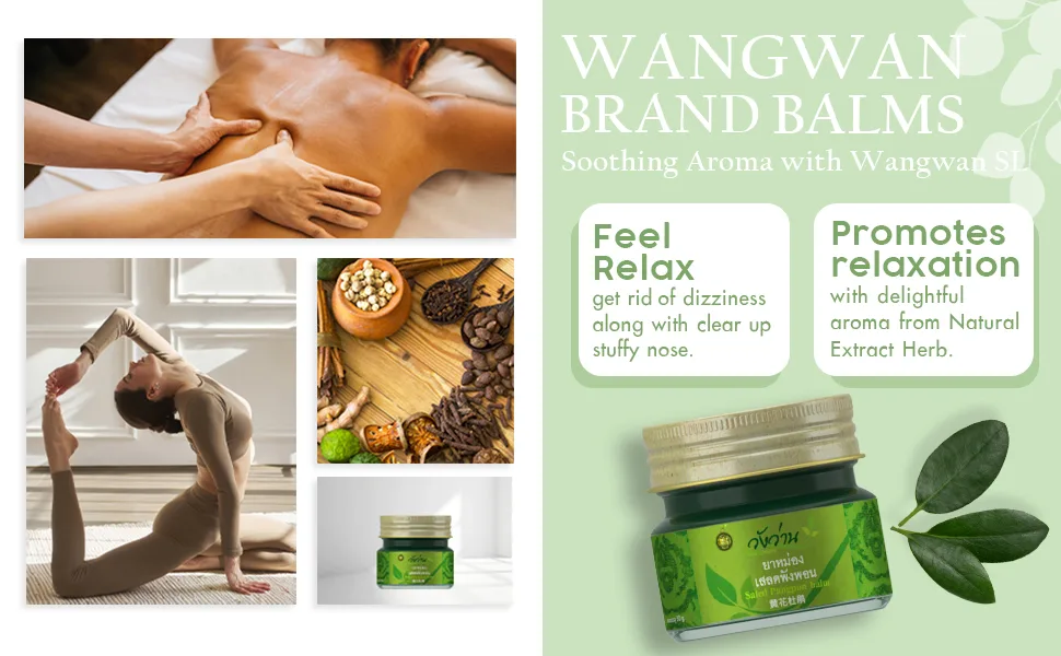 Thai Green Balm All-Natural Ingredients 50g (1.7oz) Saled Pangpon Balm Thai Herbal Balm (1x50g SL Balm) - sl balms