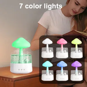 Cloud Humidifier 7 Colors Night Light Aromatherapy Essential Oil Diffuser Cloud And Rain Desktop Diffuser to Help Sleep Perfect for Bedroom Home and Office - product information 3
