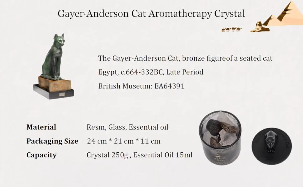 The British Museum Aromatherapy Diffuser Essential Oil Diffuser with Glass Reservoir & Wood Base Himalayan Salt Crystal Lamp Volcanic Stone Diffuser with USB Night Light for Home Office Bedroom - HusonoLife HBM-1 Aromatherapy Diffuser 05