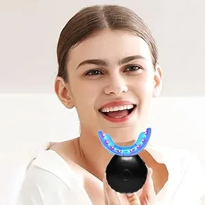 Teeth whitening Kit USB port 32 powerful LED acceleration lights for quick whitening and stain removal (black) - Care is always available