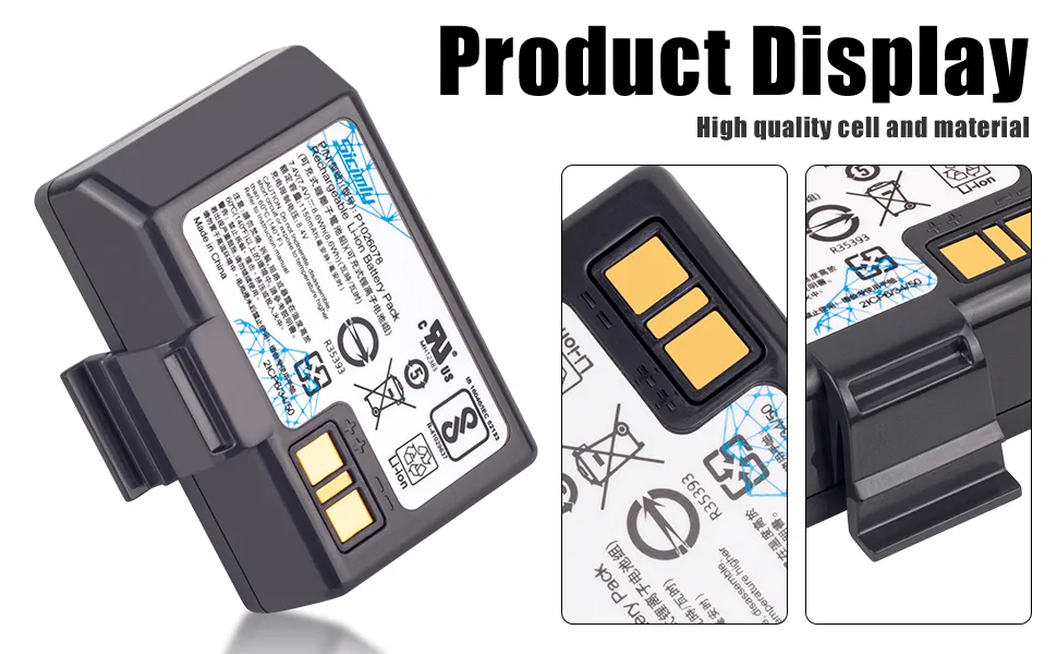 1150mAh 8.6Wh Replacement Batteries fit for Zebra EZ320 P1026078 battery - display