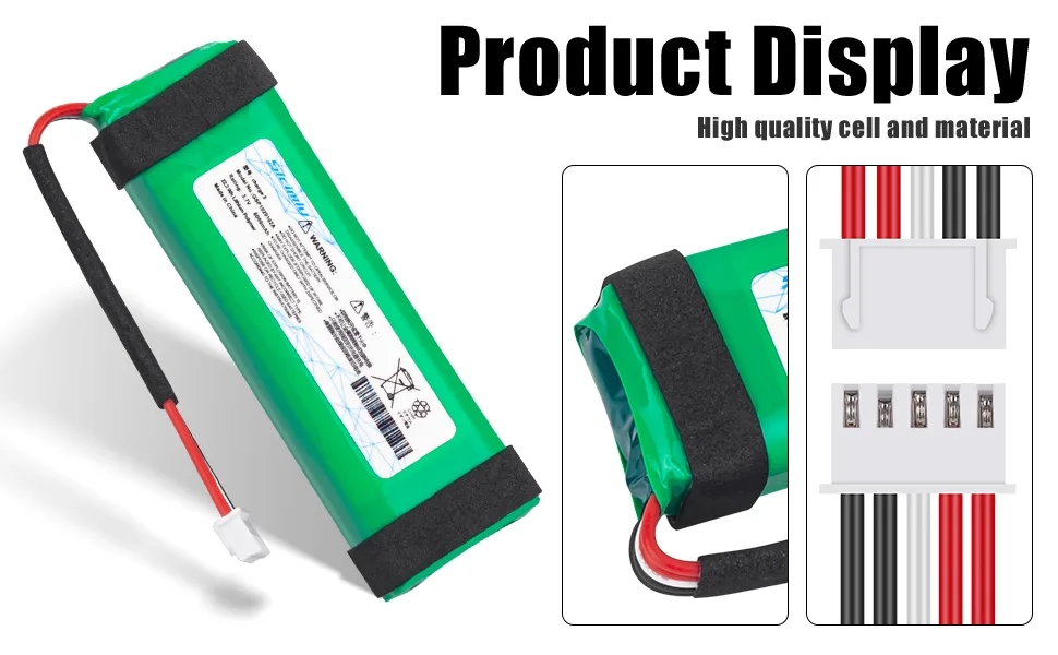 6000mAh Replacement Batteries for JBL Charge 3 GSP1029102A 22.2Wh/3.7v. - DISPLAY