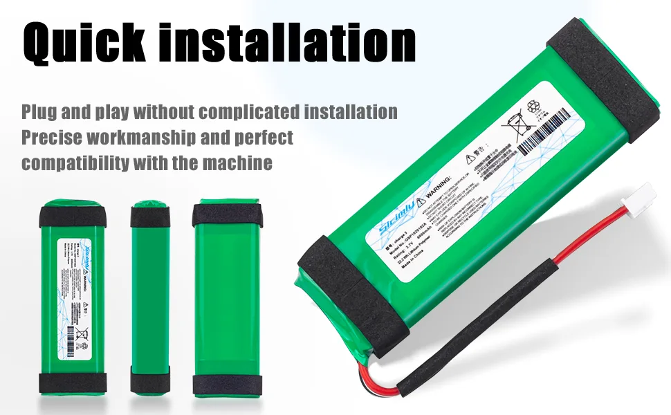 6000mAh Replacement Batteries for JBL Charge 3 GSP1029102A 22.2Wh/3.7v. - INSTALLATION