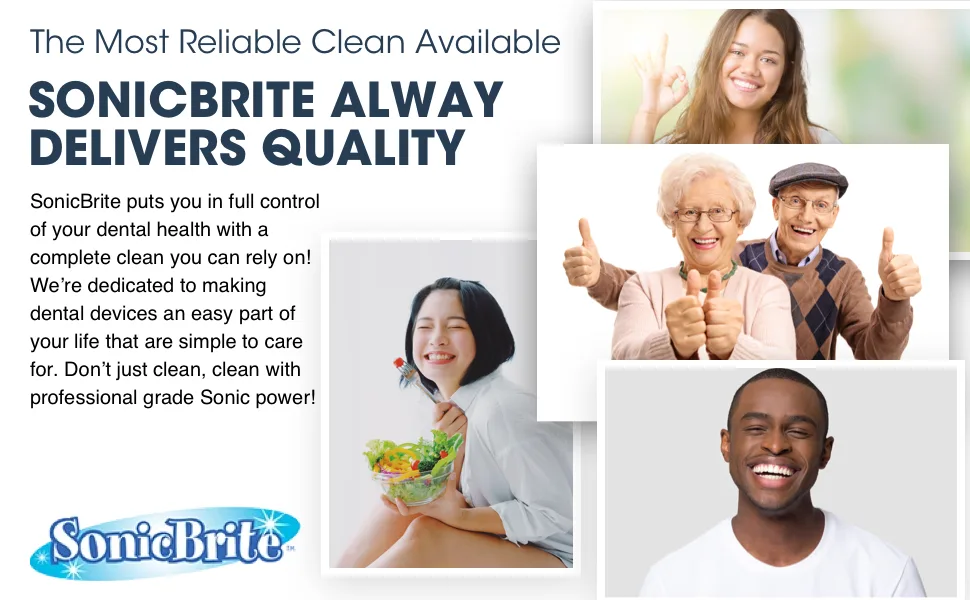 Denture / Retainer Cleaning Kit Clean any Removable Dental Device with a Powerful Sonic Bath Cleaner for Night & Mouth Guards Aligners & More Powerful Cleaning System - product information 5