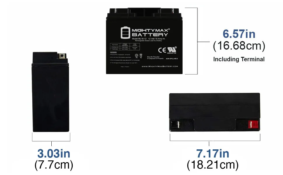 Mighty Max Battery 12V 18AH SLA Battery Replacement for Enduring 6FM18 6-FM-18 - product information 2