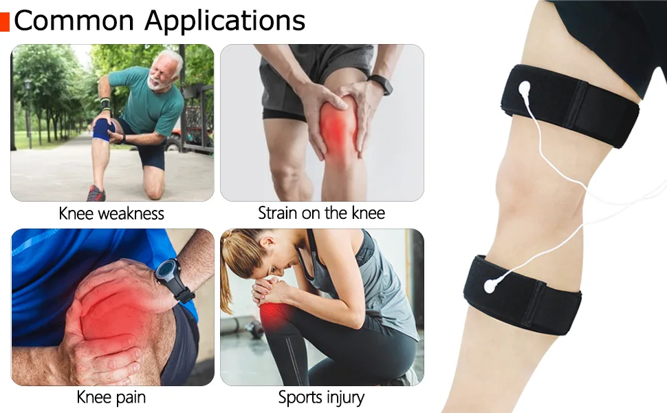 Knee Brace Electrodes with Silver Conductive Silver Fiber Electrode Knee Pads Compatible with TENS/EMS(Please wet the conductive silver cloth before use) - product information 2
