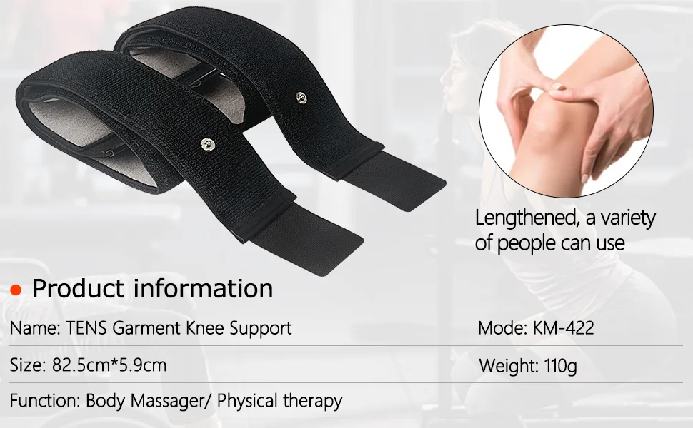 Knee Brace Electrodes with Silver Conductive Silver Fiber Electrode Knee Pads Compatible with TENS/EMS(Please wet the conductive silver cloth before use) - product information 5