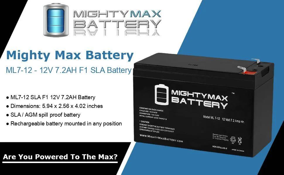 Mighty Max Battery 12V 7AH Compatible Replacement Battery for APC Back-UPS 550 BE550G - product information 1