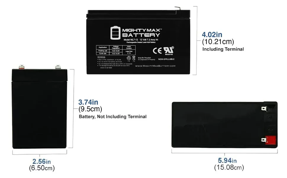 Mighty Max Battery 12V 7AH Compatible Replacement Battery for APC Back-UPS 550 BE550G - product information 2