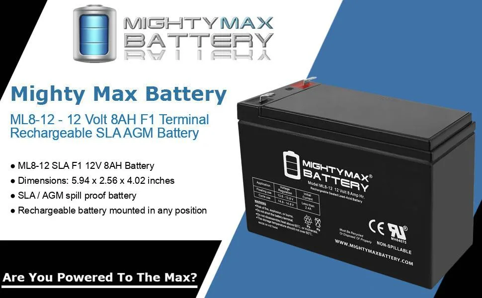 Mighty Max Battery 12V 8Ah UPS Battery Replacement for APC Back-UPS ES BE550G - product information 1