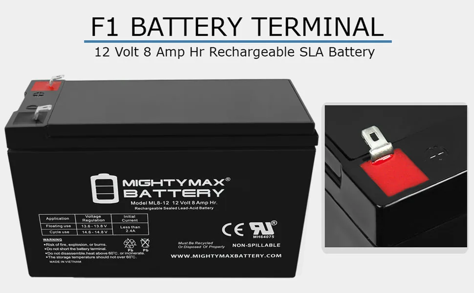 Mighty Max Battery 12V 8Ah UPS Battery Replacement for APC Back-UPS ES BE550G - product information 3