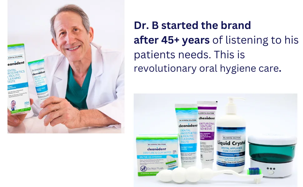 Dr. B Dental Solutions Complete Denture Care Kit - Designed by a Dentist in One Simple Kit  - Dr. B