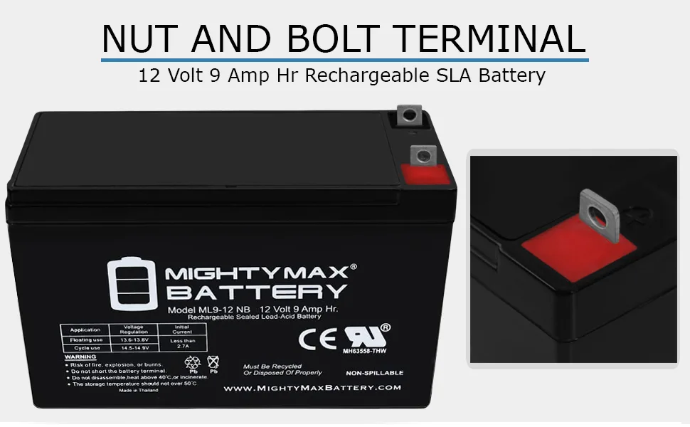 Mighty Max Battery 12V 9AH SLA Battery Replacement for Generac YD9-12 - product information 3