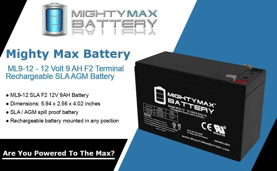 Mighty Max Battery 12V 9Ah UPS Battery Replacement for APC BE550G - product information 1