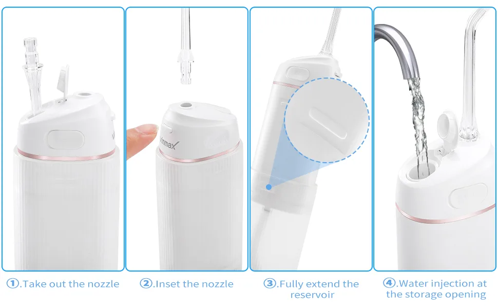 Water Flosser Vinmax Portable Cordless White - water flosser