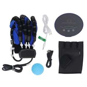 Finger Rehabilitation Training Robot Gloves Hand Exercisers Stroke Recovery Equipment 2000mAh for Arthritis Hemiplegia Patient Blue (Right Hand S) - product information 2