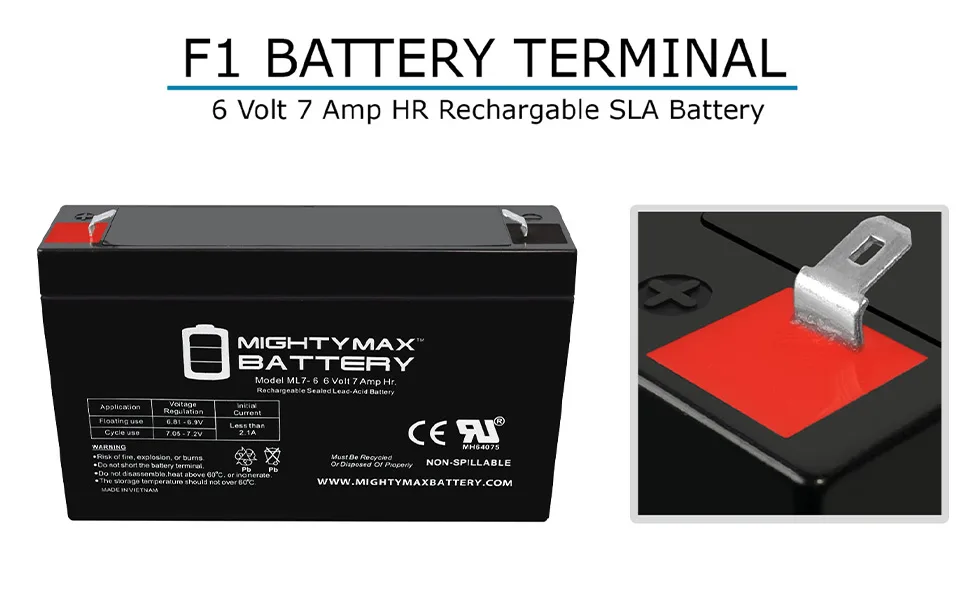 Mighty Max Battery 6V 7Ah SLA Replacement Battery for Teledyne Big Beam S68 - product information 3