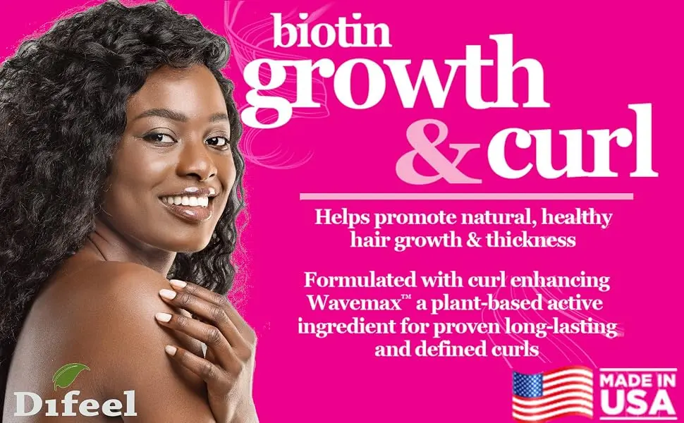 Difeel Biotin Pro-Growth Root Stimulator 2.5 oz -Deep Treatment for Hair Growth and Damaged Curly Hair Unisex Adult - Difeel Growth & Curl